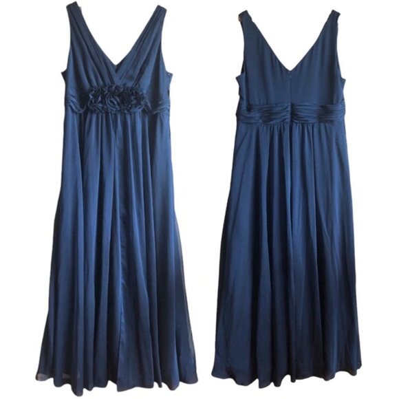 NWT Adrianna Papell Occasion Dress Size 20W Navy Floral Bodice - Picture 16 of 16